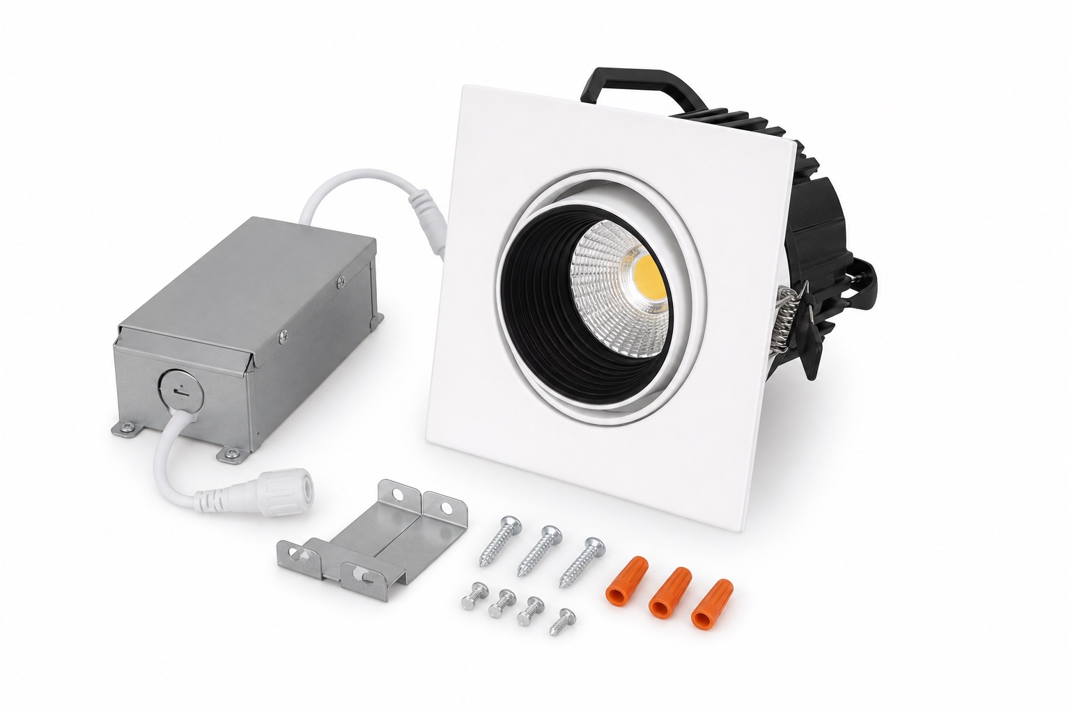 Gimbal Black White LED Downlight