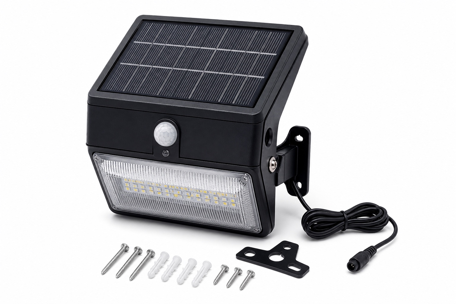 Wall Pack Black Solar Floodlight