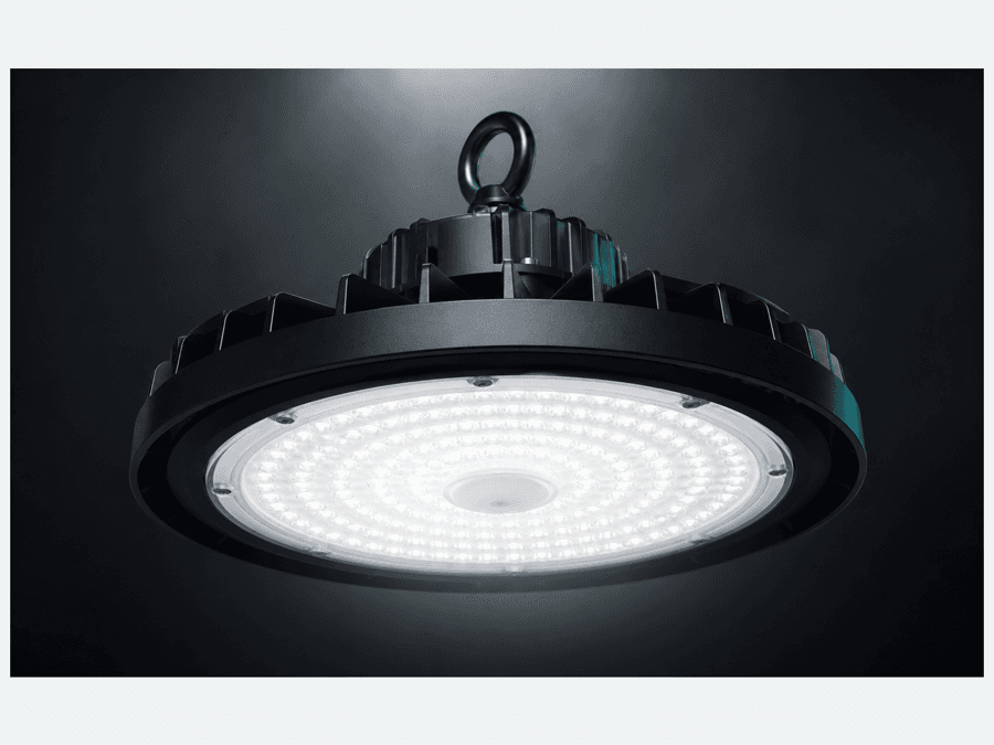Linear LED high bay fixture with hanging hardware