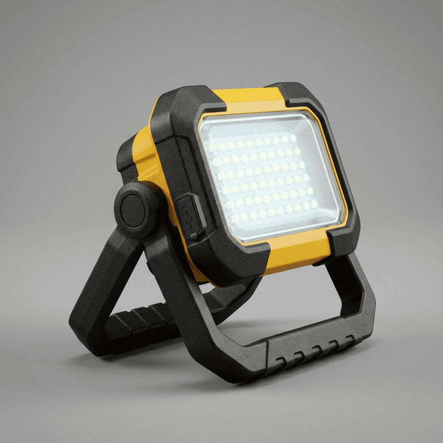 Adjustable smart work light for benches and inspection stations